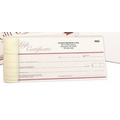 7"x3 5/8" Burgundy Gift Certificate Books